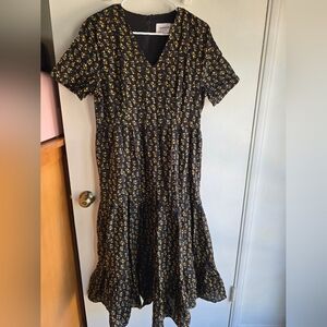 Jessakae Free Spirit Floral Black Dress XL NWOT